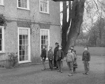 Carol singers, (perhaps), Sedgeford Hall Original caption: Carol singers, (perhaps)