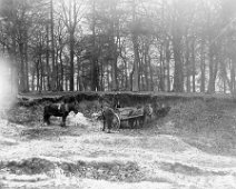 Cart and men in the sandpits Sedgeford Hall Original caption: Cart and men in the sandpits