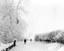 Snow lane outside our gate Fring lane looking west Original caption: Snow lane outside our gate