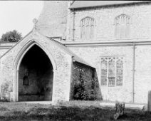 Hamilton's grave. Sedgeford church porch Original caption: Hamilton's grave. Sedgeford church porch