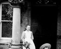 Edith Simmons and David Etherton Lawn front door, Speldhurst Original caption: Edith Simmons and David