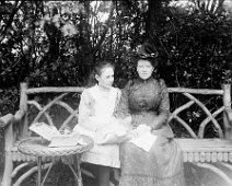 Miss Murphy and Edie Edith Simmons and Charlotte Murphy Original caption: Miss Murphy and Edie