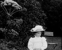Helen holding a posy Original caption: Helen holding a posy