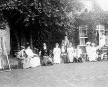 Tennis Party at Sedgeford Hall Original caption: Tennis Party