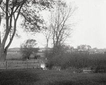 Sedgeford Hall view View of Sedgeford windmill to Cole Green from south on track way east of Boneyard leading up to Park Vue cottage Original caption: Sedgeford Hall view