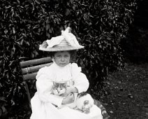 Helen with cat! Original caption: Helen with cat!