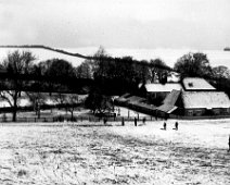 Snowy landscape, Sedgeford Hall Sedgeford Hall from hillside to the south-west Original caption: Snowy landscape