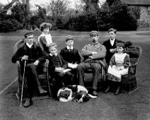 Family group in 1891, Sedgeford Hall Original caption: Family group in 1891