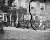 Boys leaving for school, Sedgeford Hall Original caption: Boys leaving for school