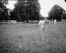 Cricket match. Walter and Frank in together Holcombe Ingleby keeping wicket Original caption: Cricket match. Walter and Frank in together