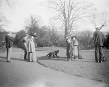 Family on lawn after church Original caption: Family on lawn after church