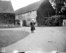 Probably Helen on driveway Sedgeford Hall Original caption: Probably Helen on driveway