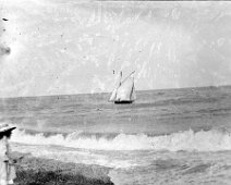 Fishing boat in sail Original caption: Fishing boat in sail