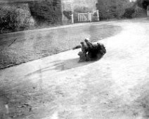 Dog rolling on ground Sedgeford Hall Original caption: Dog rolling on ground