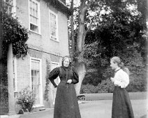 Grandmother with Nona, probably Sedgeford Hall Original caption: Grandmother with Nona, probably