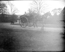 Man in a pony and trap Quite likely to be Rev. Ogle, Vicar of Sedgeford. Original caption: Man in a pony and trap